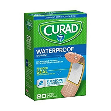 [BRSWIYY4BF4W2YLE] Curad Waterproof Bandages 1 X 3-1/4 Inches 20 Each