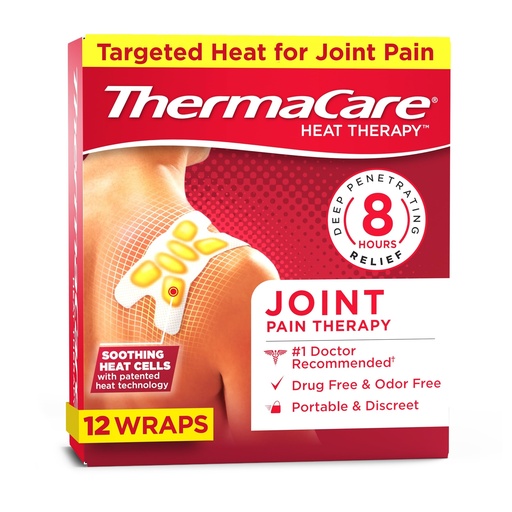[BRSRE2YLOEHQOC3H] ThermaCare Portable Heating Pads, 12 Count (3 Packs of 4) | Muscle & Joint Pain Relief, Adhesive Heat Wraps, Drug-Free Therapy, Flexible, Discreet Patches for Daily Comfort & Wear