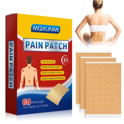 [BRSRAGQ6CQNWAA3F] Heat Patches, 60 Count Maximum Strength Muscle & Joint Soothing Patches, 24 Hours Long Lasting Fast Acting Joint Patches for Neck, Shoulders, Back, Knees and Anks