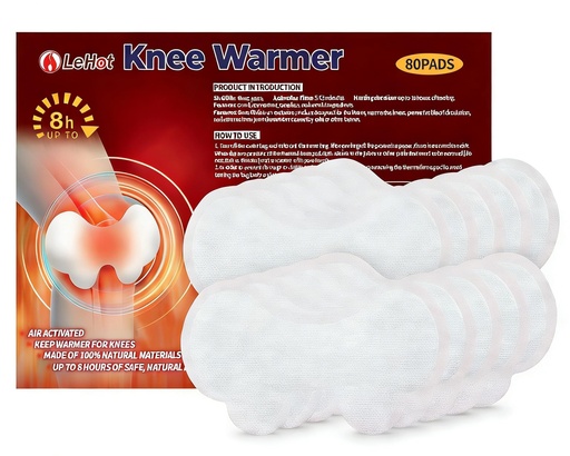 [BRSRMY36BB7BS2TU] Hot Knee Warmers - 40 Pack Disposable Adhesive Patches for Up to 12 Hours of Safe, Natural Heat, Ideal for Outdoor Activities Like Skiing, Hiking & More, Fastest Activation for On-the-Go Warmth