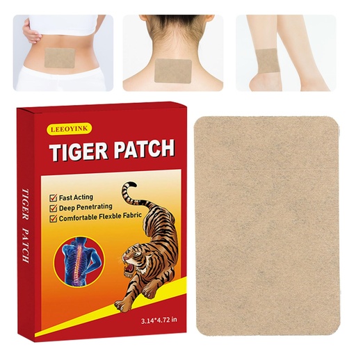 [BRSRABQYOQCBAGT7] (100pcs) Tiger Patches Chinese Red Tiger Natural Herbal Hot Patches for Back, Shoulder, Knee, Joint, and Muscle Support Maximum Strength Patch