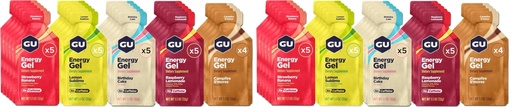 [BRSRGGQNCECROHTO] GU Energy, Original Energy Gels, Caffeine-Free Mixed (Pack of 48)