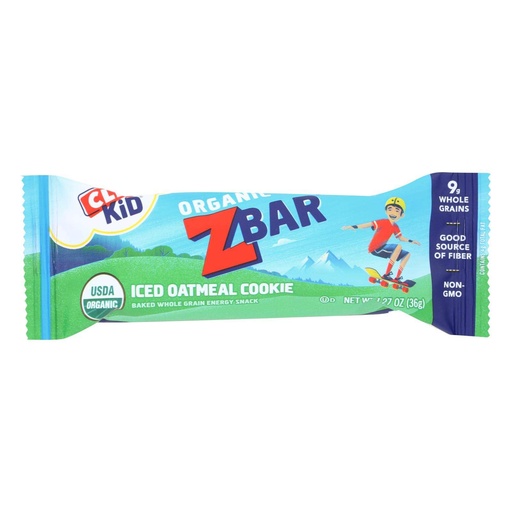 [BRSWGFQFAUHQE233] Clif Bar Organic Clif Kid Zbar - Iced Oatmeal Cookie - Case of 18-1.27 oz Bars18