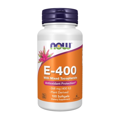 [BRSWIYYPOMNWGFD6] NOW Foods Supplements, Vitamin E-400 IU Mixed Tocopherols, Antioxidant Protection*, 100 Softgels