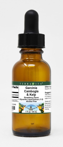 [BRSWG235OEFGM3LL] Garcinia Cambogia & Kelp Glycerite Liquid Extract (1:5) - Strawberry Flavored (1 oz, ZIN: 522498)