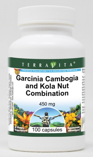 [BRSWI2QRPMMWAALC] Garcinia Cambogia and Kola Nut Combination - 450 mg (100 Capsules, ZIN: 516377)