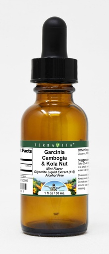 [BRSWG232DF7WOFA4] Garcinia Cambogia & Kola Nut Glycerite Liquid Extract (1:5) - Mint Flavored (1 oz, ZIN: 522506)