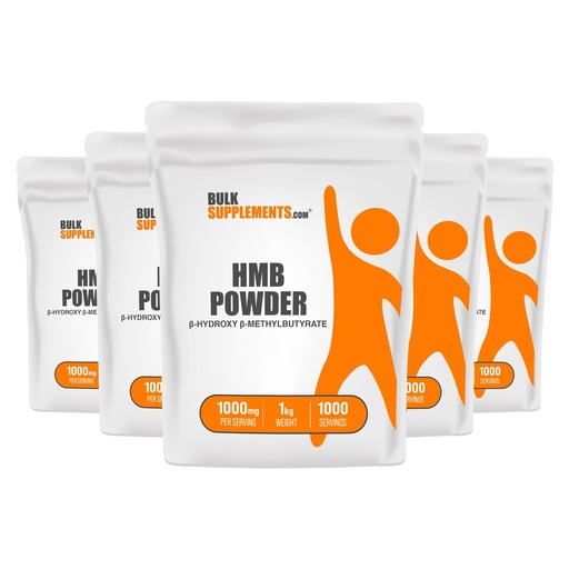 [BRSWKZIFOECGY3YV] BulkSupplements.com HMB Powder - as Calcium HMB Supplement, Beta-Hydroxy Beta-Methylbutyrate - Unflavored & Gluten Free, 1g per Serving, 1kg (Pack of 5) (11 lbs)