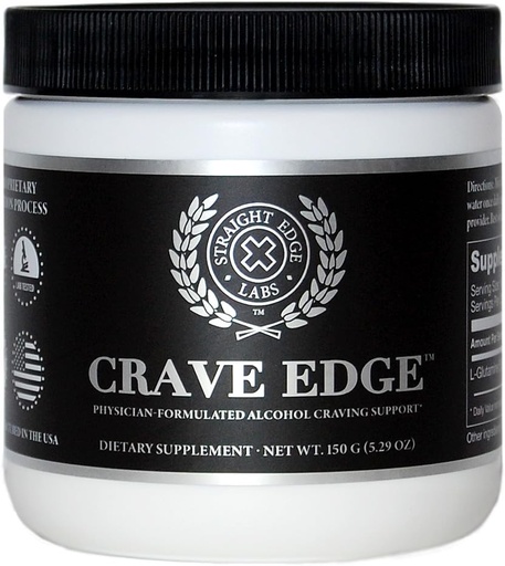 [BRSROHYQDIMGK235] Crave Edge Alcohol Craving Support, Physician-Formulated Anti Alcohol Replacement Drink, Stop Drinking, Liver Detox, Fast Acting, No Big Pills or Bad Taste (150G Powder, 30 Servings)
