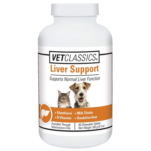 [BRSWIZYCB56AMDTG] Liver Support Pet Health Supplement for Dogs & Cats - 60 Ct | Liver Functions, B-Vitamins, Glutathione, Milk Thistle, Soft Tablets, Chews, 60 Chewable Tablets