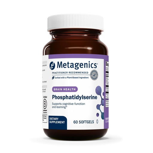 [BRSWY23RCN6BO3AY] Metagenics Phosphatidylserine - Brain Support Supplement* for Focus, Memory & Learning* - 150 mg Sunflower Lecithin-Derived Phosphatidylserine - Non-GMO, Soy Free, Gluten-Free - 60 Softgels