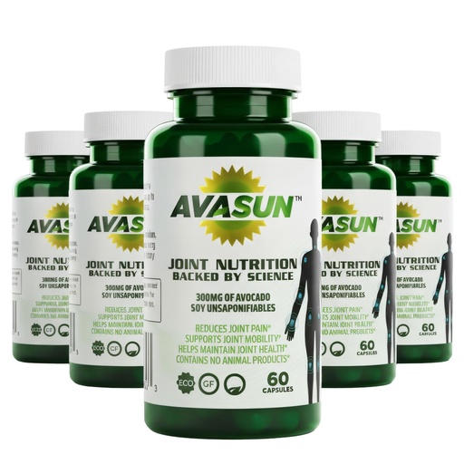 [BRSREFADBMHRM333] ASU Joint Supplement, 300mg Avocado Soy Unsaponifiables, 60 Count | Clinically studied, plant-based ASU formula supporting joint comfort, mobility and cartilage health, 6 bottles, 12 months