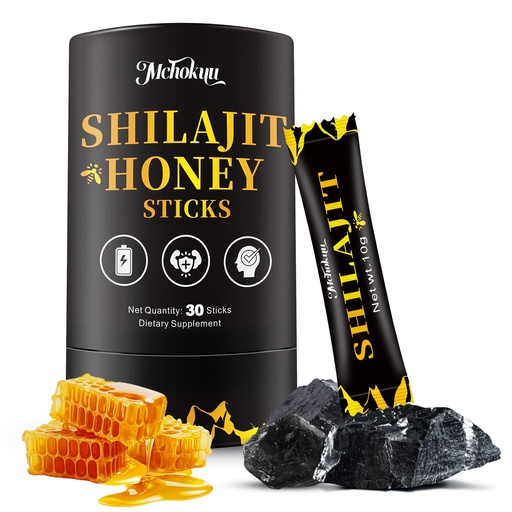 [BRSREYAEOF6A4CL6] Shilajit Honey Sticks for Men & Women, 30 Sticks | Himalayan Shilajit with Organic Honey, Saffron, 85+ Trace Minerals & Fulvic Acid. Supports Energy* & Immune Function