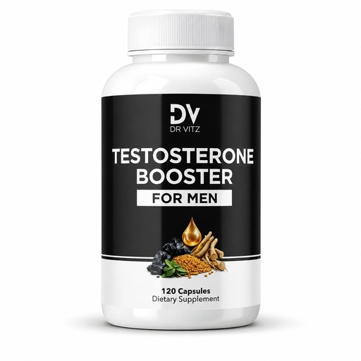 [BRSRGBACB4DWM3L3] Testosterone Booster for Men – Energy, Stamina & Vitality Support with Ashwagandha, Tongkat Ali, Shilajit, Fenugreek, Zinc & Vitamin D – Men’s Daily Supplement – 120 Capsules