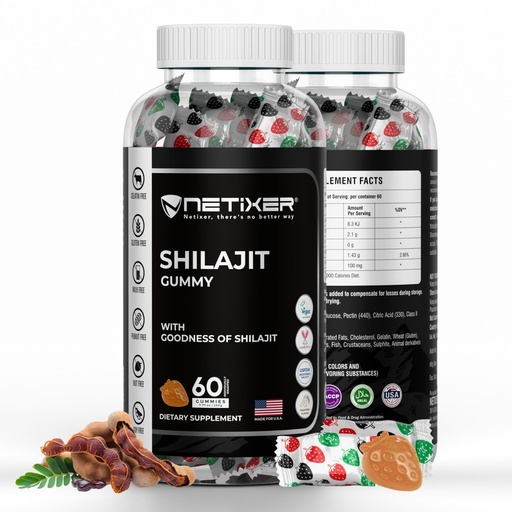 [BRSREZIBCR5AMCD6] Shilajit Gummies for Men & Women – Himalayan Shilajit Extract Gummies with Fulvic Acid & Trace Minerals – Natural Herbal Mineral Complex – Vegan Gummies Supplement – 60 Count