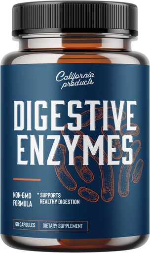 [BRSWKGD6CAFAYF3O] Digestive Enzyme Supplements for Gut Health - Pancreatin Digestive Enzymes for Digestion Upset Stomach Relief and Leaky Gut Repair - Pure Enzymes Digestion Supplement Women and Men