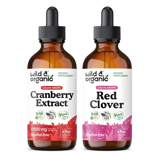 [BRSRABD5C4GQAH3G] Cranberry Extract Tincture 4 fl oz & Red Clover Tincture 4 fl oz