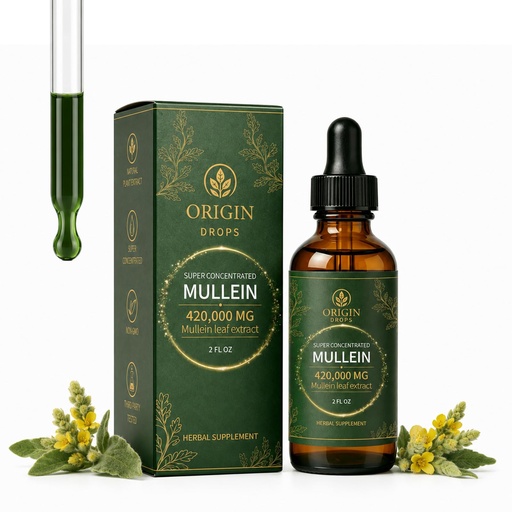 [BRSRYZDQBMIREC3G] Mullein, Super Concentrated Mullein for Lungs, 2 Fl Oz