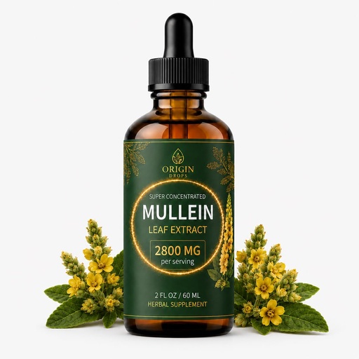 [BRSRY232CQHBECTV] AMUA Origin Drops Mullein Leaf Extract Drops, 2800 mg, 13-Botanical Blend, 2 Fl Oz