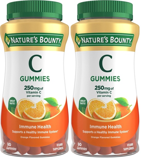 [BRSRGGQTPIBAMEL4] Nature's Bounty Vitamin C, Orange, 80 Count (Pack of 2)