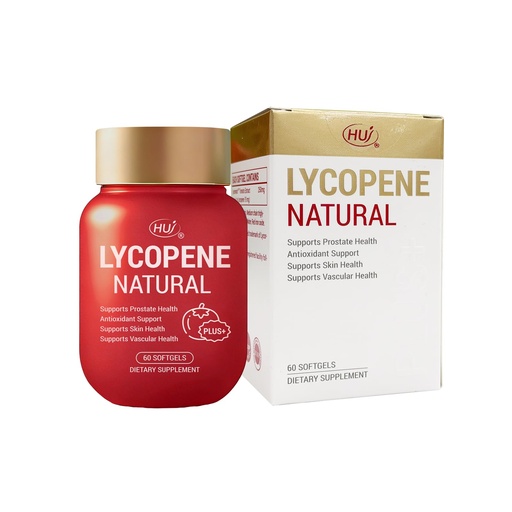 [BRSRGADQAQHW2GQZ] HUJ Lycopene Natural Supplement with Tomato Extract, Supports Prostate, Skin, Cardiovascular Health, Antioxidant Support, 60 Softgels
