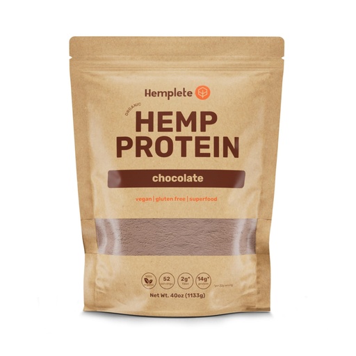 [BRSW2HAFPJ7BUF3O] Organic Hemp Protein Powder, Chocolate, 40oz Value Size | Vegan Plant-Based Protein, 14g Protein, 70%+ Concentrate, No Added Sugar, Keto Friendly, Clean and Natural