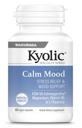 Kyolic Specialty Series Calm Mood, 60 Capsules | Stress Relief and Mood Support*, Calm Relaxation Formula with KSM-66 Ashwagandha, L-Theanine and Magnesium, GMO-Free