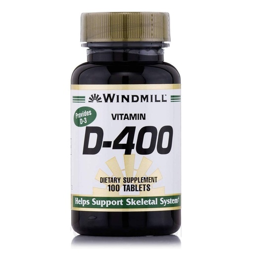 [BRSWIYYLBANGM23K] Vitamin D TABS 400IU WMILL Size: 100