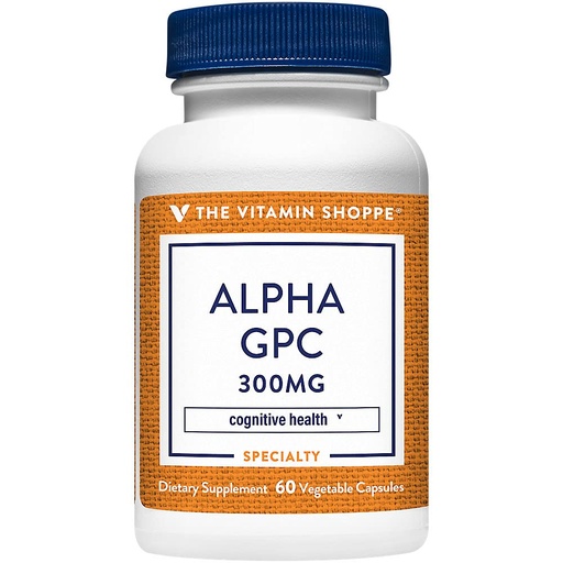 [BRSWGEIROYBRECL7] The Vitamin Shoppe Alpha GPC (Alpha-Glyceryl-Phosphoryl-Choline) 300MG Supports Brain