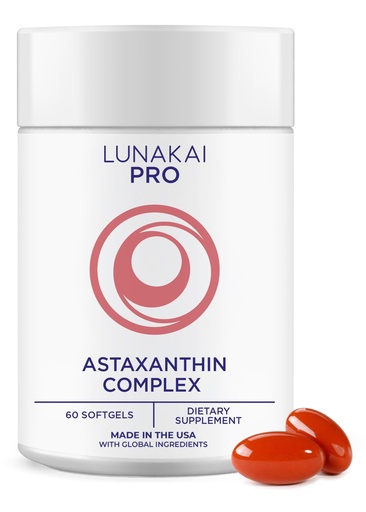 [BRSRGCQECF5WOCI6] Lunakai Liposomal Astaxanthin 12mg with Lutein & Zeaxanthin | USA Made Astaxanthin Supplements with MCT Oil & Vitamin E - Daily Eye & Skin Health Support - 60 Non-GMO Softgels