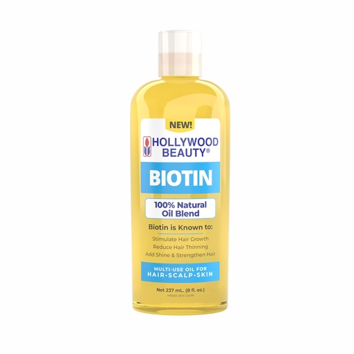 [BRSRACQ7DF6WKYDX] Hollywood Beauty Biotin Oil for Hair, Scalp, and Skin (8 fl oz)