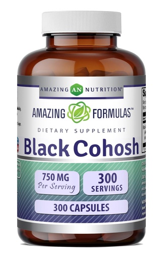 [BRSRO2YNDF5AIHLF] Amazing Formulas Black Cohosh Supplement | 750 Mg per Serving | 300 Capsules | Non-GMO | Gluten-Free | Made in USA