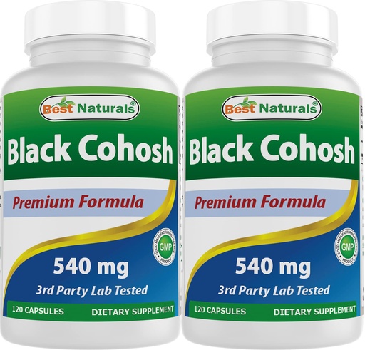 [BRSW2AQEB56QMFAV] Best Naturals Black Cohosh 540 Mg 120 Capsules (120 Count (Pack of 2))