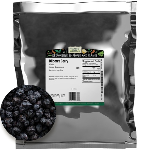 [BRSWIYQ4CUIGMGT4] Frontier Bulk Bilberry Berry Whole, 16 Ounce