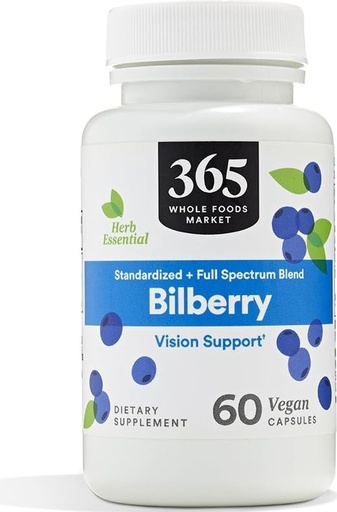 [BRSRMAYQDMFQA3TL] 365 By Whole Foods Market, Bilberry, 60 Count