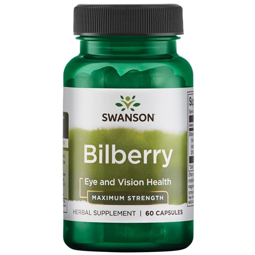 [BRSWIZQTOV6GY2Y5] Swanson Maximum Strength Bilberry 250 mg, 60 Capsules | Antioxidant Nutrition for Your Eyes, Supporting Liver Health and Promoting Heart Health in Convenient Capsules, Non-GMO