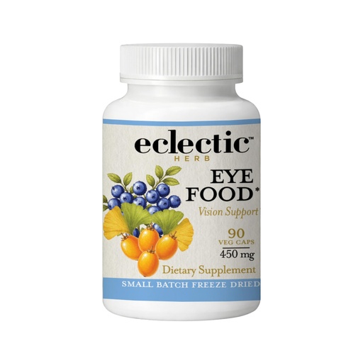 [BRSRGAT2OV5GE3LK] Eclectic Herb - Eye Food Capsules | Vision Support, Superfood Vitamin and Mineral Supplement | Supports Eye Health | Bilberry + Ginkgo | Vegan, Non GMO, Gluten Free (90 CT | 450 mg)