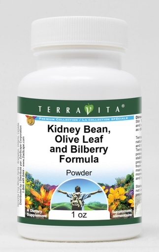 [BRSWI2QRPMBACYIV] Kidney Bean, Olive Leaf and Bilberry Formula Powder (1 oz, ZIN: 512075)