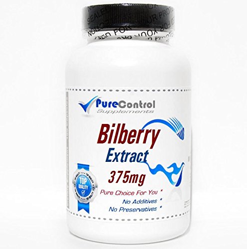 [BRSWKZI5BMORMDI7] Bilberry Extract 375mg // 200 Capsules // Pure // by PureControl Supplements