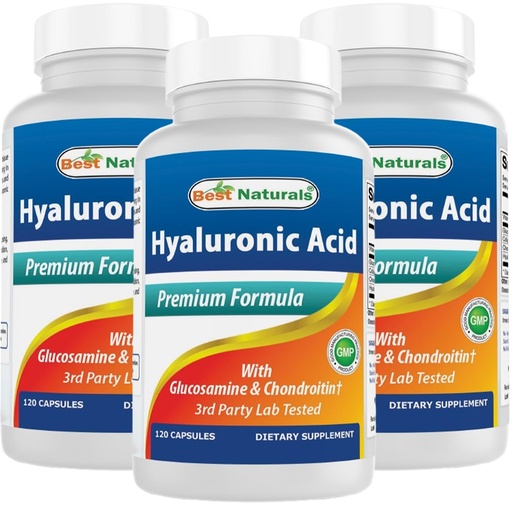 [BRSREGIDOZ4BG3TX] Best Naturals Hyaluronic Acid 100 mg 120 Capsules (Pack of 3)