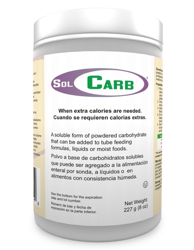 [BRSWGYAFAUFA22DD] SolCarb Unflavored Carbohydrate Powder Supplement 454g Can 6-pack | Easily Mixes into Liquids and Foods, Lactose-Free, Gluten-Free by Medica Nutrition