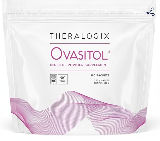 [BRSWKEA5PJ5RO2YZ] Theralogix Ovasitol Inositol Powder Packets - 90-Day Supply - Myo-Inositol & D-Chiro Inositol for Hormone Balance & Ovarian Function Support* - NSF Certified - 180 Packets