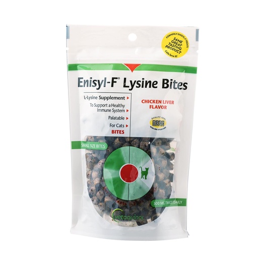 [BRSWIZQ4O4MWKC3U] Vetoquinol Enisyl-F Lysine Bites - L-Lysine Chews for Cats & Kittens - Daily Supplement for Immune, Respiratory & Eye Health Support - Aids with Sinus Congestion, Sneezing & Runny Noses - 6.4oz (180g)