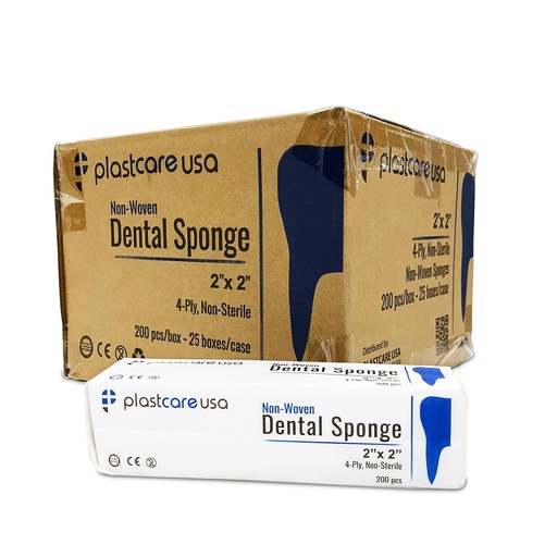 [BRSWGAL5AACQG23V] 5000 2x2 Non Woven Non Sterile Bandaging Pad First Aid Medical Gauze Sponges, 25 Bags of 200