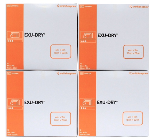 [BRSWKGIABICWM3A5] Smith and Nephew 5999006 Exu-Dry 6" X 9" Full Absorbant Dressing - Case of 48