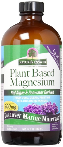 [BRSWKFLRCUPQAC3O] Nature's Answer Plant Based Liquid Magnesium, Vanilla Cream, 16-Ounce