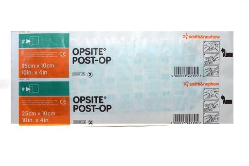 [BRSWIHLRBV5QADDI] OpSite Post Op Transparent Film Dressing with Pad Rectangle 10 X 4 Inch 3 Tab Delivery Without Label Sterile, 66000714 - Sold by: Pack of One