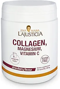 [BRSWGGQTOYFRM23Z] Ana Maria Lajusticia | Hydrolisate Collagen Powder with Magnesium and Vitamin C |for Healthy Skin, Nails, Hair and Ligaments | Natural Energy, Strawberry Flavour 350g
