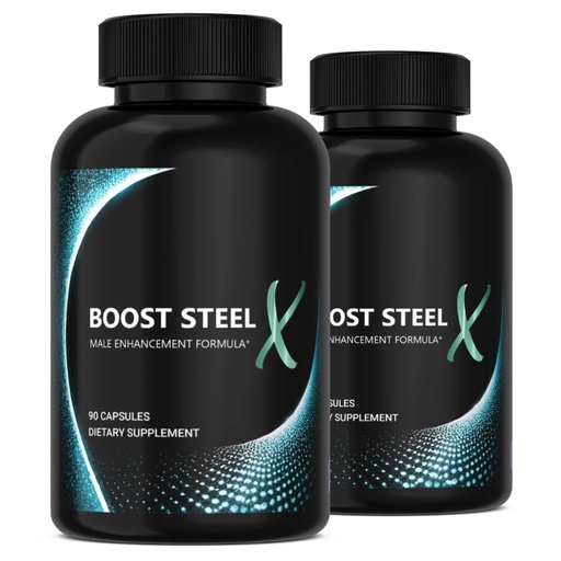 [BRSRYZINAQBWKHLJ] (2 Pack) Boost Steel X Male Pills Advanced Formula*, Boost SteelX Dietary Supplement, 180 Capsules