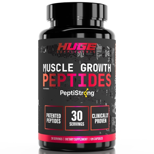 [BRSRYZL3A4IRQCDA] Huge Muscle Growth Peptides, Unique PeptiStrong® Peptide Complex, Clinically Studied, Supports Muscle Protein Synthesis, Strength, Performance & Recovery, Advanced Peptide Technology, 30 Servings